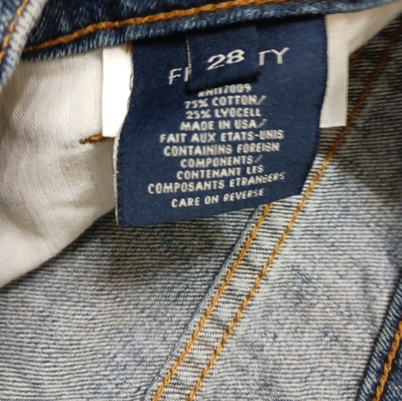 Fidelity Denim Slash Boyfriend Rip & Repair Crop Jeans 28 - Picture 9 of 9